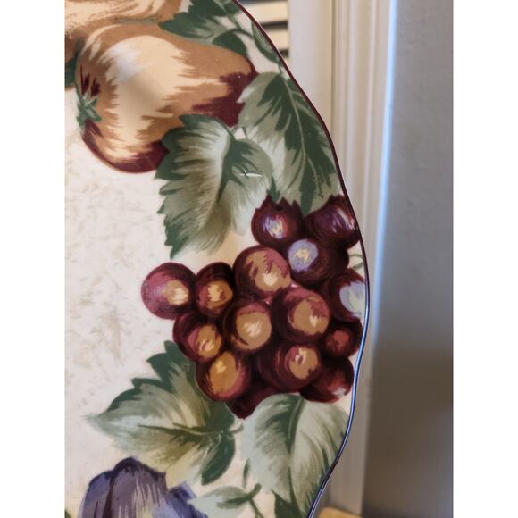 Noble Excellence Napa Valley Fruit Design Porcelain 10.75" Dinner Plate - Picture 10 of 10